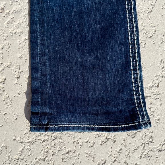 Rock Revival Jeans Women Size 26 Dee Boot Rhinestone Thick Stitch Pockets Blue - Picture 4 of 10